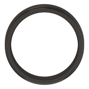 Zirconium Stepped-Edge Comfort-Fit Flat Band