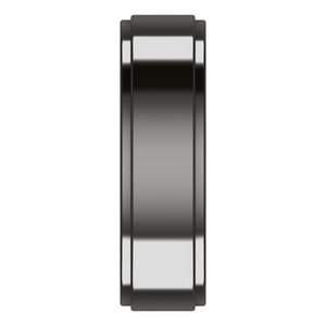 Zirconium Stepped-Edge Comfort-Fit Flat Band