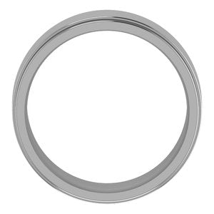 Cobalt Stepped-Edge Comfort-Fit Flat Band