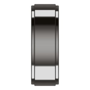 Zirconium Stepped-Edge Comfort-Fit Flat Band