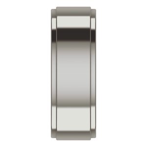 Titanium Stepped-Edge Comfort-Fit Flat Band