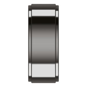 Zirconium Stepped-Edge Comfort-Fit Flat Band