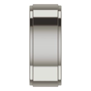 Titanium Stepped-Edge Comfort-Fit Flat Band