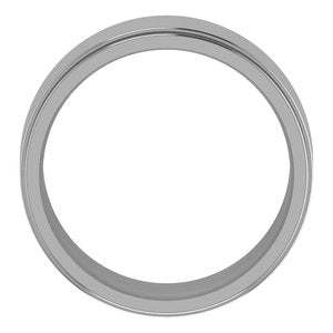 Cobalt 8 mm Flat Comfort-Fit Edge Band Size 10.5
