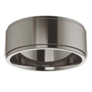 Titanium Stepped-Edge Comfort-Fit Flat Band