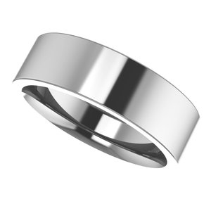 Cobalt Comfort-Fit Flat Band