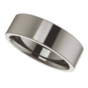 Titanium Comfort-Fit Flat Band