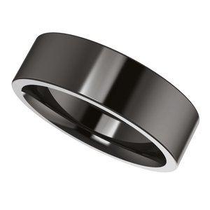 Zirconium Comfort-Fit Flat Band