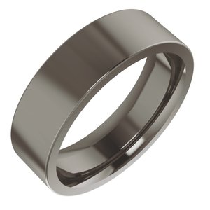 Titanium 6 mm Flat Comfort-Fit Band