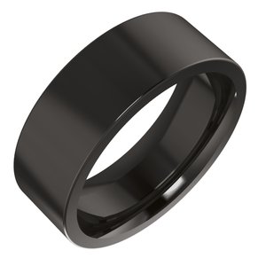 Zirconium Comfort-Fit Flat Band