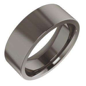 Titanium 7 mm Flat Comfort-Fit Band