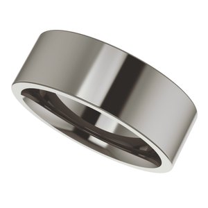 Titanium Comfort-Fit Flat Band