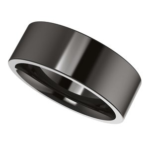 Zirconium Comfort-Fit Flat Band