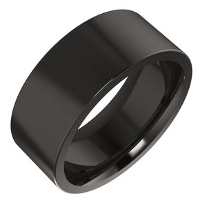 Zirconium 8 mm Flat Comfort-Fit Band
