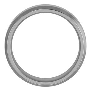 Cobalt Beveled-Edge Comfort-Fit Flat Band