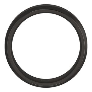 Zirconium Beveled-Edge Comfort-Fit Flat Band
