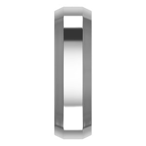 Cobalt Beveled-Edge Comfort-Fit Flat Band