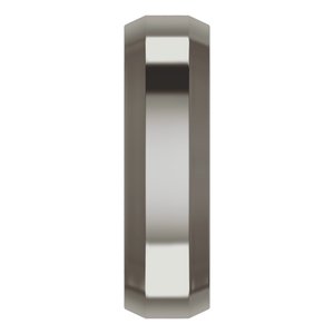 Titanium Beveled-Edge Comfort-Fit Flat Band
