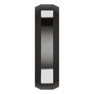Zirconium Beveled-Edge Comfort-Fit Flat Band
