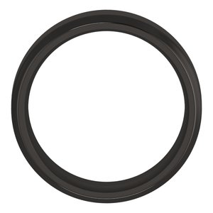 Zirconium Beveled-Edge Comfort-Fit Flat Band