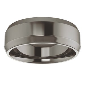 Titanium Beveled-Edge Comfort-Fit Flat Band
