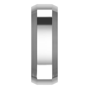 Cobalt Beveled-Edge Comfort-Fit Flat Band