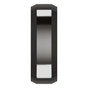 Zirconium Beveled-Edge Comfort-Fit Flat Band