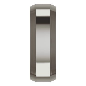 Titanium Beveled-Edge Comfort-Fit Flat Band