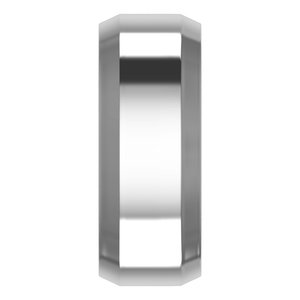 Cobalt Beveled-Edge Comfort-Fit Flat Band