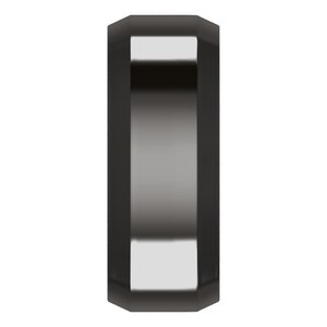Zirconium Beveled-Edge Comfort-Fit Flat Band
