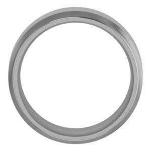 Cobalt Beveled-Edge Comfort-Fit Flat Band