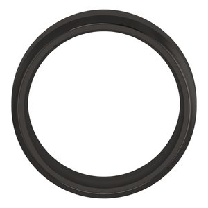 Zirconium Beveled-Edge Comfort-Fit Flat Band