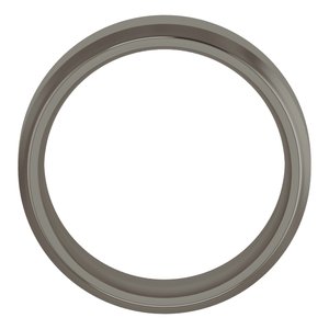 Titanium Beveled-Edge Comfort-Fit Flat Band