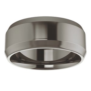 Titanium Beveled-Edge Comfort-Fit Flat Band