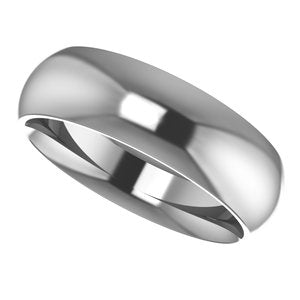 Cobalt Comfort-Fit Half Round Band