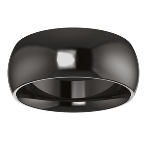 Zirconium Comfort-Fit Half Round Band