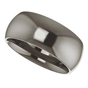 Titanium Comfort-Fit Half Round Band