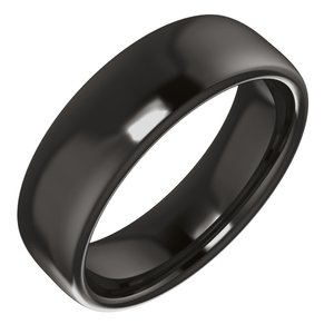 Zirconium 6 Mm Comfort-Fit Standard Weight Comfort-Fit Standard Weight European-Style Band Size 8.5