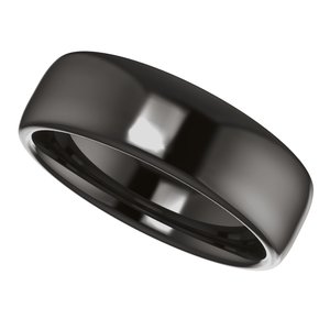 Zirconium Comfort-Fit Standard Weight European-Style Band
