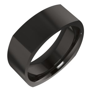 Zirconium Comfort-Fit Square Band