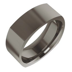 Titanium Comfort-Fit Square Band