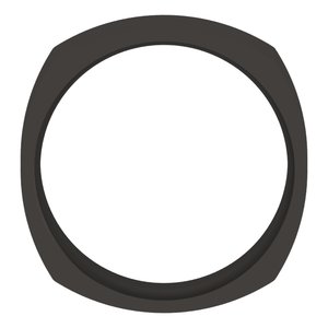 Zirconium Comfort-Fit Square Band