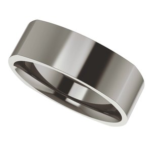 Titanium Comfort-Fit Square Band