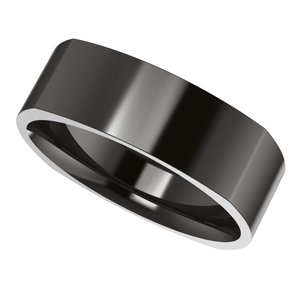 Zirconium Comfort-Fit Square Band
