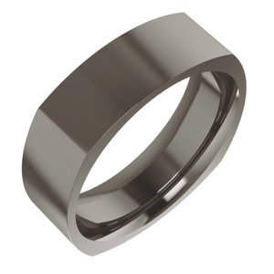 Titanium Comfort-Fit Square Band