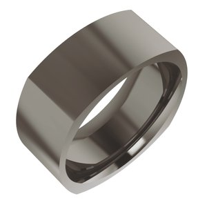 Titanium Comfort-Fit Square Band