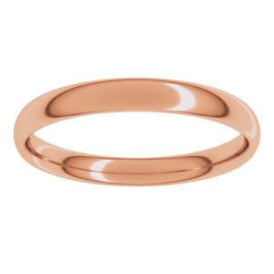 18K Yellow Or White Or Rose Gold Lightweight Comfort-Fit European-Style Band