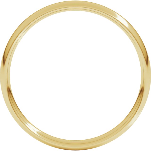18K Yellow Or White Or Rose Gold Comfort-Fit Lightweight European-Style Band