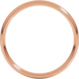 18K Yellow Or White Or Rose Gold Lightweight Comfort-Fit European-Style Band
