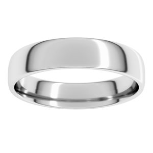14K White Gold Comfort-Fit Lightweight European-Style Band
